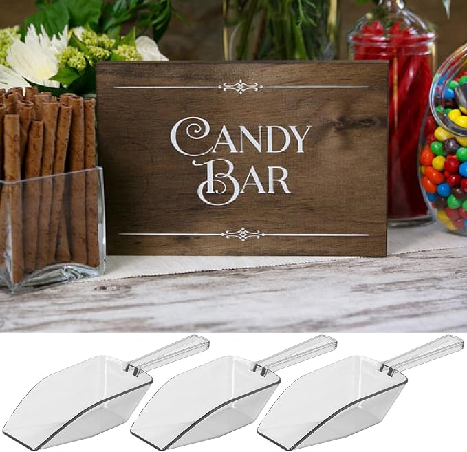 Clear Mini Plastic Acrylic Scoops 24 Pcs | 5.5” Kitchen Scoop | Wedding - Image 5