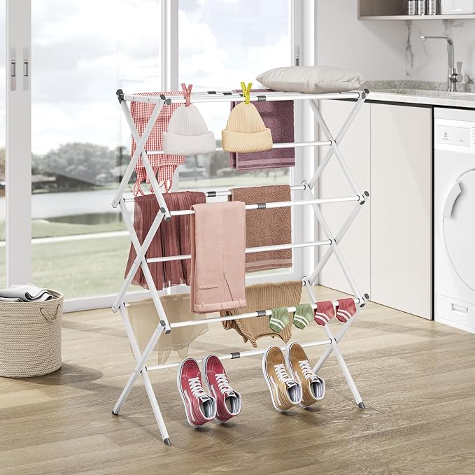 APEXCHASER Clothes Drying Rack, 3-Tier Laundry Drying Rack - Image 8