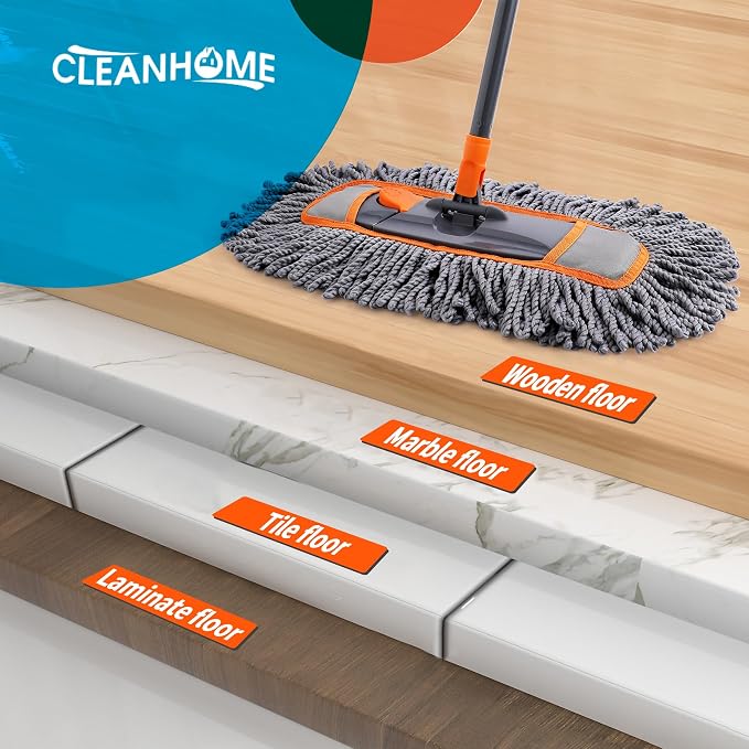 Microfiber Dust Mop for Hardwood Floor Cleaning, Dry and Wet Baseboard and - Image 6