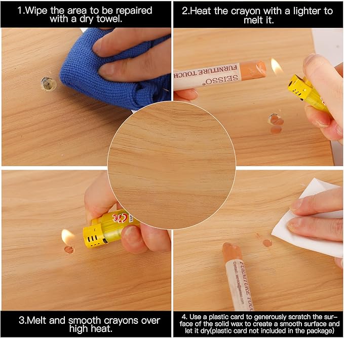 SEISSO Furniture Repair Crayon, Scratch Repair Wax, Furniture Marking Repair - Image 5