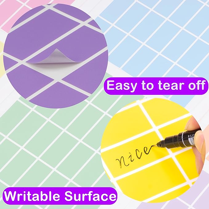 YSHIHE Colored Label Stickers, Rectangular Color Coding Stickers 1.57 x 0.75 - Image 4