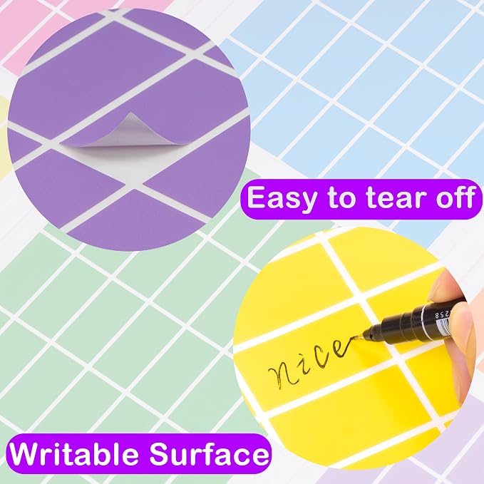 Rectangular Colored Label Stickers, 1.57 x 0.75 Inch Color Coding Label - Image 4
