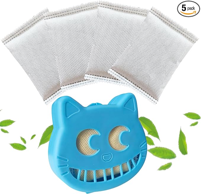Unscented Cat Litter Box Deodorizer Kit Stick-On Activated Carbon Odor by Home