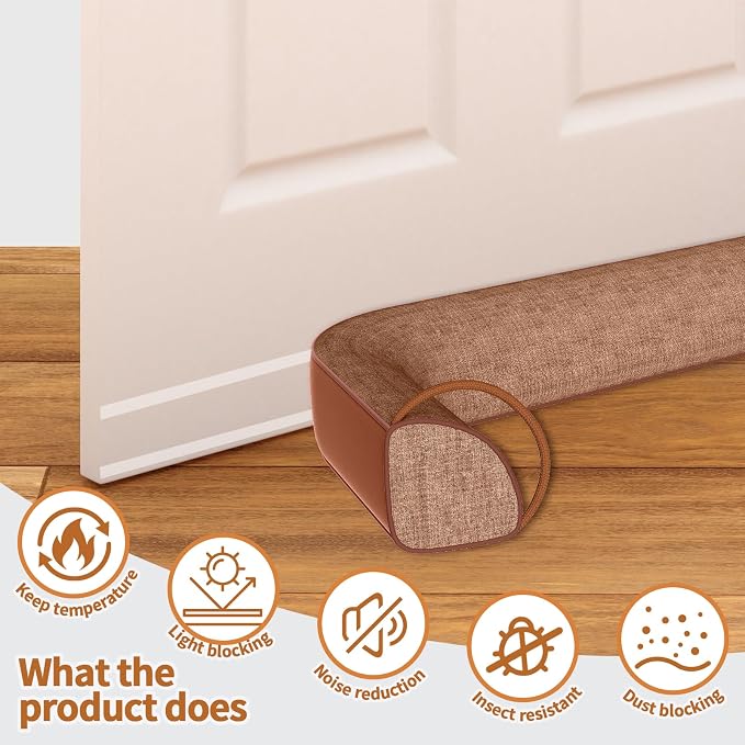 QUOLIX Triangle Under Door Draft Stopper Bottom Door Gap Filler & Seal - Image 2