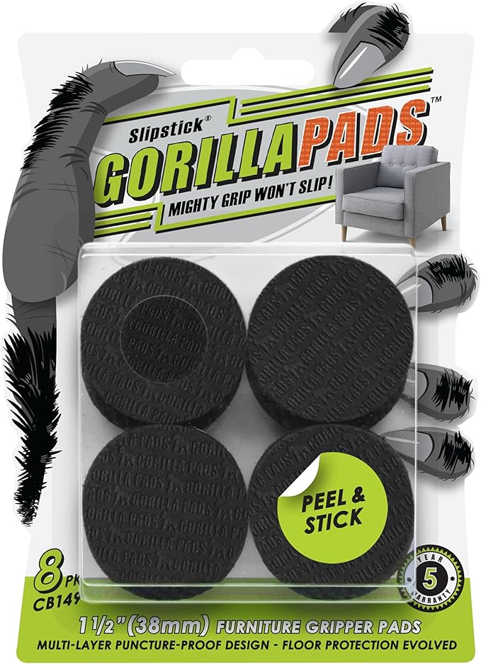 Slipstick GorillaPads CB149 Non-Slip Furniture Pads/Rubber Grippers by Slipstick