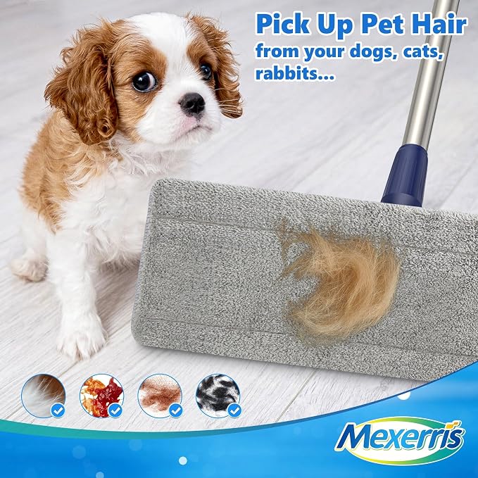 MEXERRIS Microfiber Flat Mop for Hardwood Laminate Tile Floor Cleaning: - Image 5