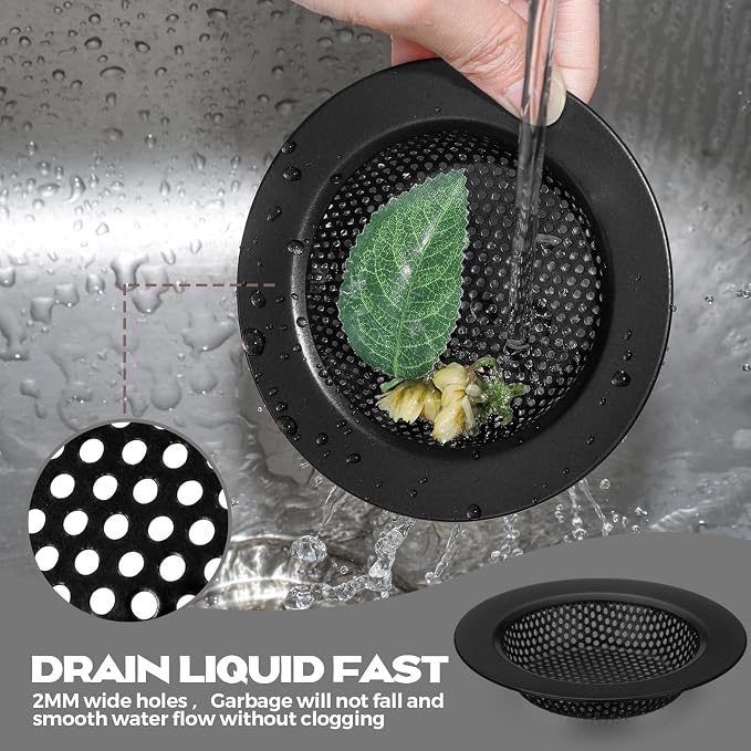 Retisee 2 Pcs Sink Strainer Stainless Steel Kitchen Sink Drain Strainer Basket - Image 4