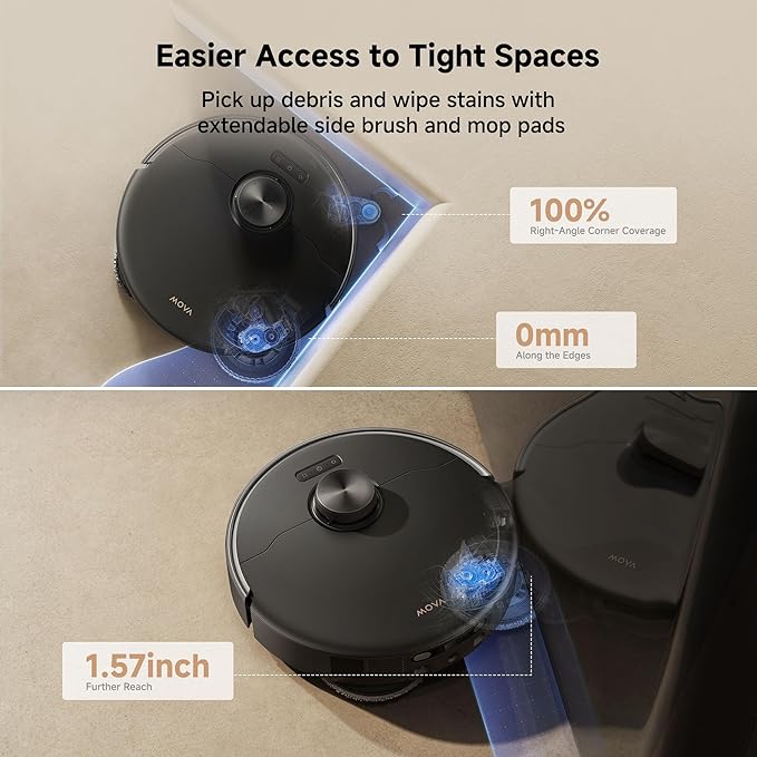 Mova P50 Pro Ultra Robot Vacuum and Mop, 000Pa Suction - Image 5