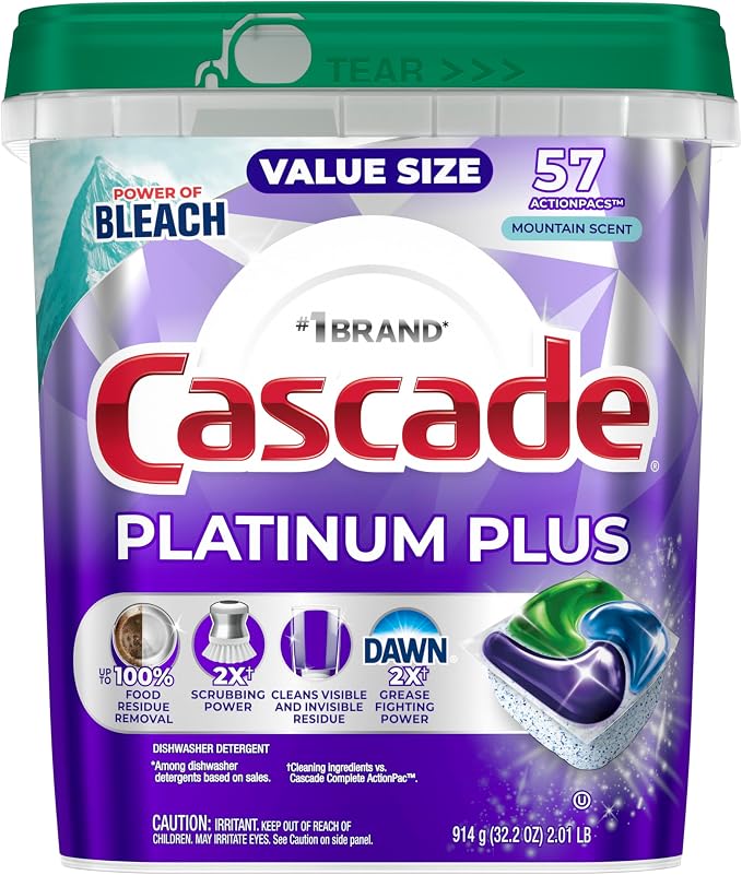 Cascade Platinum Plus Dishwasher Pods, Dishwasher Detergent, Dish Detergent Soap - Image 14