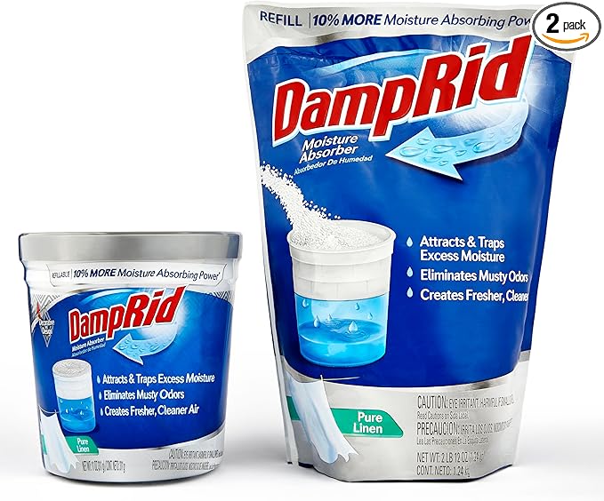 Damp Rid Refillable Moisture Absorber, Includes Single Damp Rid Pure Linen by Ilios