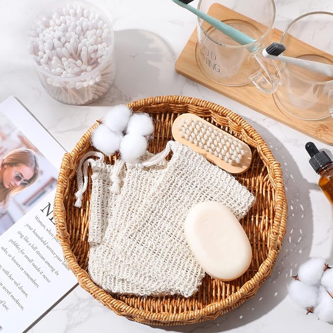 Rtteri 200 Pcs Soap Exfoliating Bag, Natural Sisal Soap Pouch Saver Body Shower - Image 7