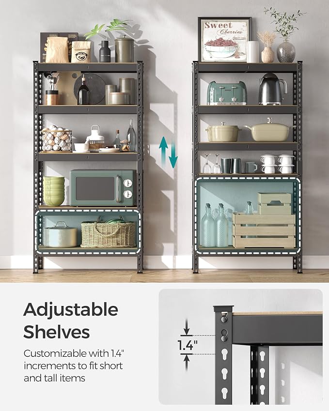 SONGMICS 5-Tier Storage Shelves, Load 2310 lb, Boltless Assembly, Adjustable - Image 5