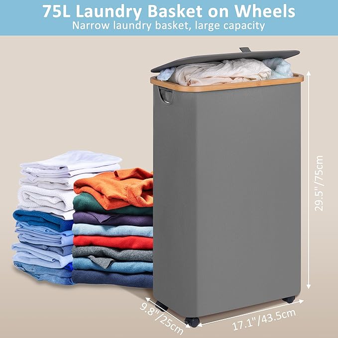 efluky Slim Laundry Basket - Image 4