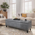 Storage Ottoman Bench, 51-Inch Large Storage Ottoman by FiveWillowise