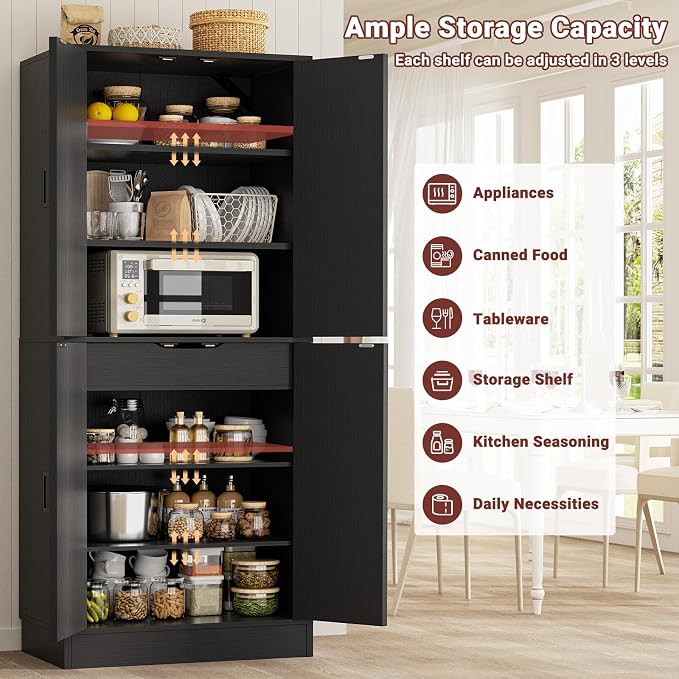 Unikito Kitchen Pantry Cabinet - Image 6
