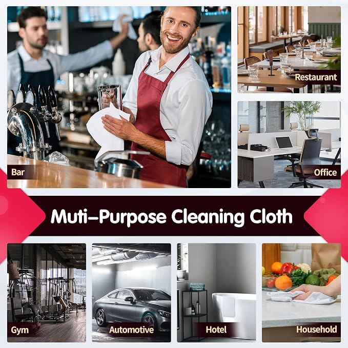 FIXSMITH White Microfiber Cleaning Cloth -Pack of 8, Highly Absorbent Cleaning - Image 7
