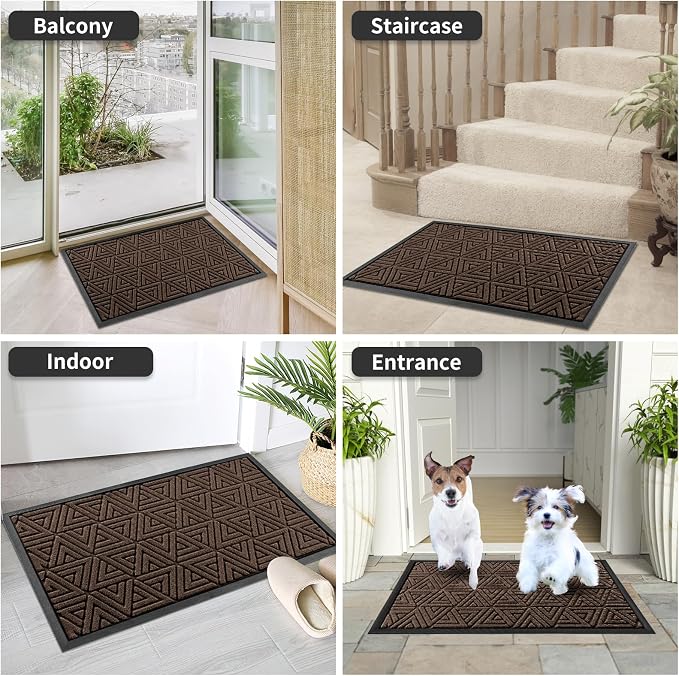 Yimobra Large Door Mat 36x24, All-Weather Waterproof Non-Slip Welcome Matt - Image 9