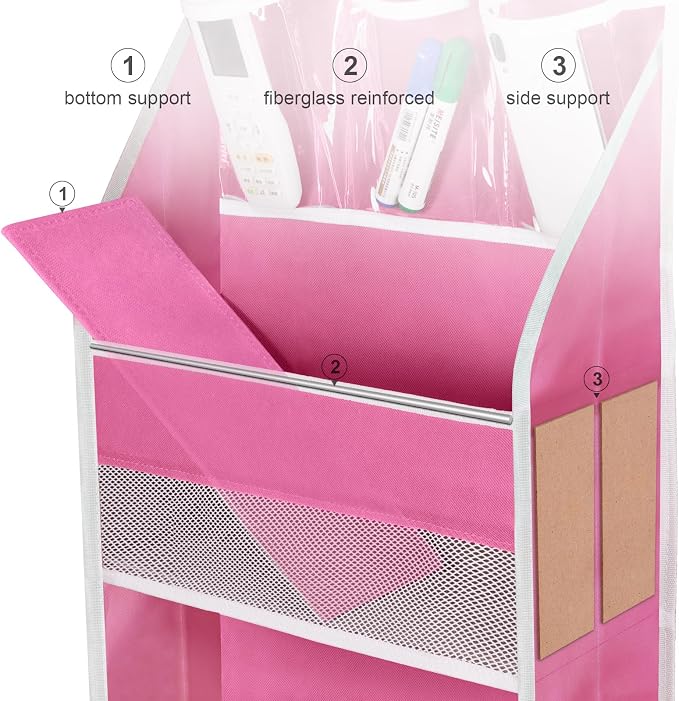 Univivi 6-Shelf Over Door Hanging Organizer Fabric Baby Door Storage - Image 3