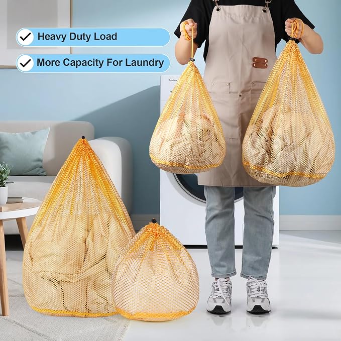 4Pcs Mesh Laundry Bags Washing Machine Mesh Wash Bags - Image 6