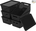 Plastic Storage Baskets With Lid, Storage Bins by Unknown