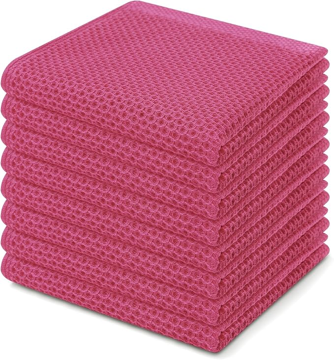 Homaxy 100% Cotton Waffle Weave Kitchen Dish Cloths, Ultra Soft Absorbent Quick by Homaxy