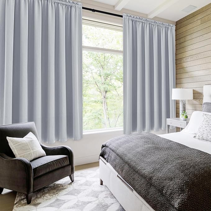 DWCN Blackout Curtains for Living Room Thermal Insulated, Energy Saving & Noise - Image 2