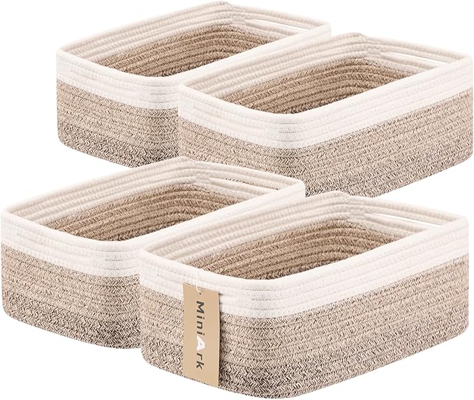 Small Storage Baskets for Organizing | Closet Organizer Bins | Shelf Toy Basket by MiniArkStorageBasketsHome