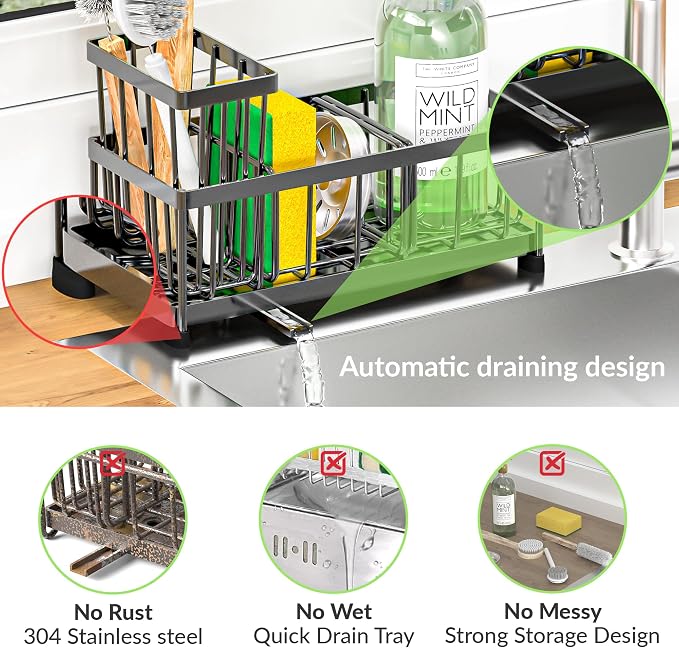 Self-Draining Kitchen Sink Caddy - Image 2
