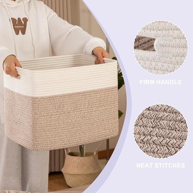 OIAHOMY Storage baskets for Shelf, Toy Storage Basket, Collapsible Storage Bins - Image 3