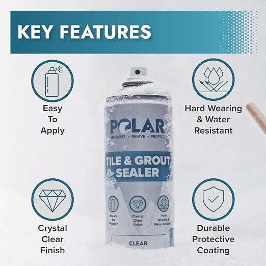 Polar Tile & Grout Sealer Clear Aerosol Spray - Image 2