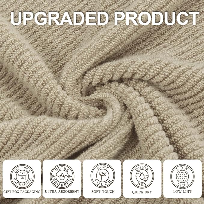 VOOVA & MOVAS Tan Bath Towels - Image 2