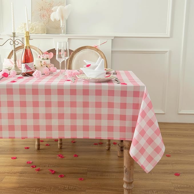 Classic Gingham Buffalo Tablecloth Fabric - Image 7