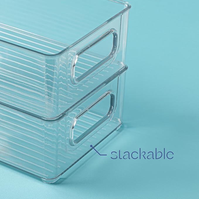 Plastic Food Storage 2 Pack Clear Container Bin - Image 4