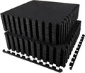 AIRHOP 0.56in Thick 96 Sq Ft Exercise Equipment Mats, 24 Tiles Upgraded Rubber by Airhop