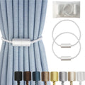 Magnetic Curtain Tiebacks 2 Pack White Rope Tieback Curtains Holders by CURTAINTIEBACKS