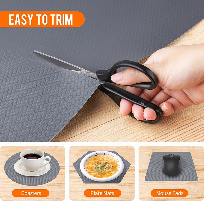 Shelf Liners for Kitchen Cabinets Non-Slip Drawer Liner Non Adhesive Cupboard - Image 2