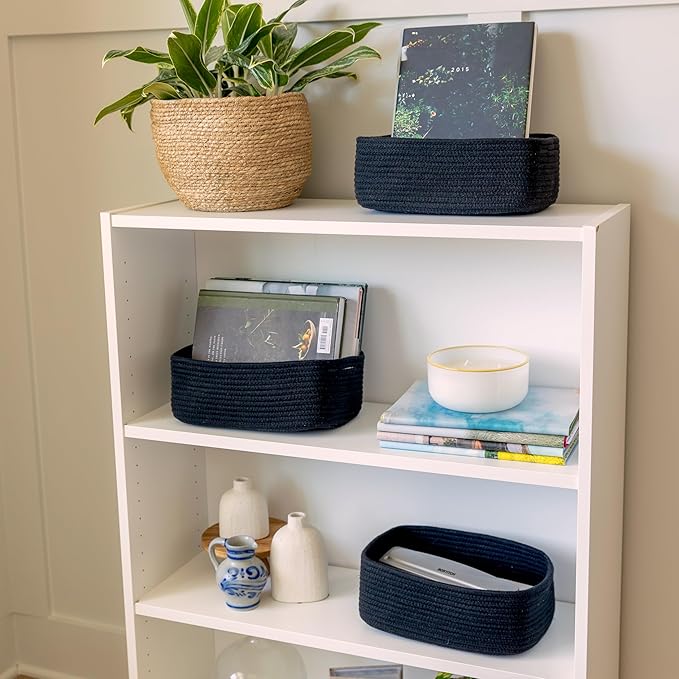 NaturalCozy 11.8"x8"x4.5” Rectangle Storage Baskets - Image 3