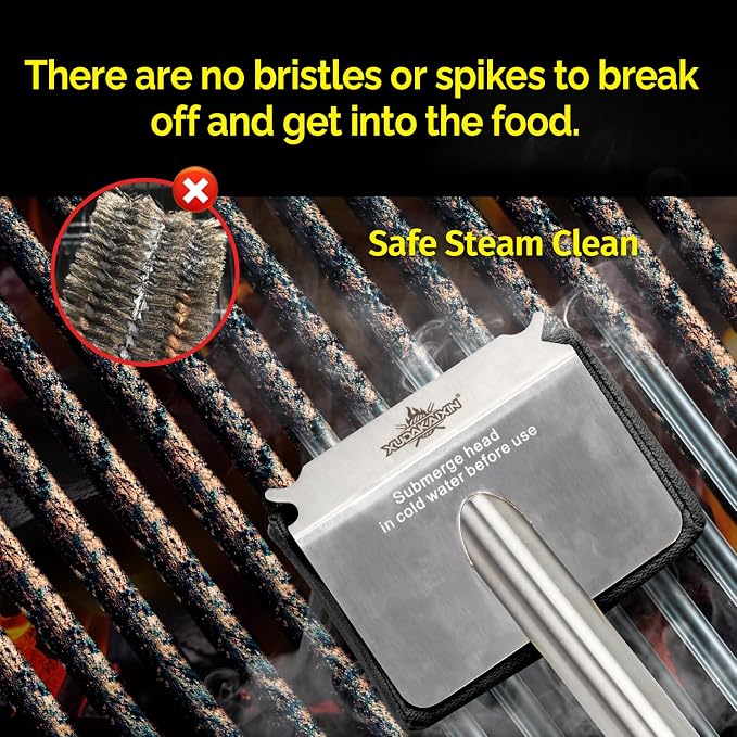 Grill Brush Bristle Free, Unique Wave pad - Image 5