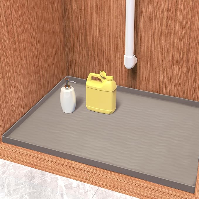 URMONA Waterproof Silicone Under Sink Mat 22'' x 14'' Shelf Liner by URMONA