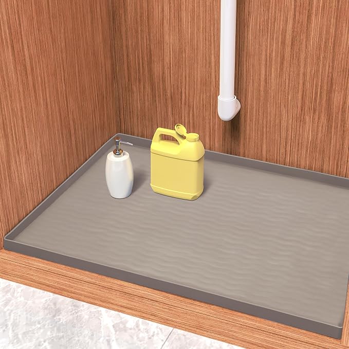 URMONA Waterproof Silicone Under Sink Mat 16'' x 10'' Shelf Liner by URMONA