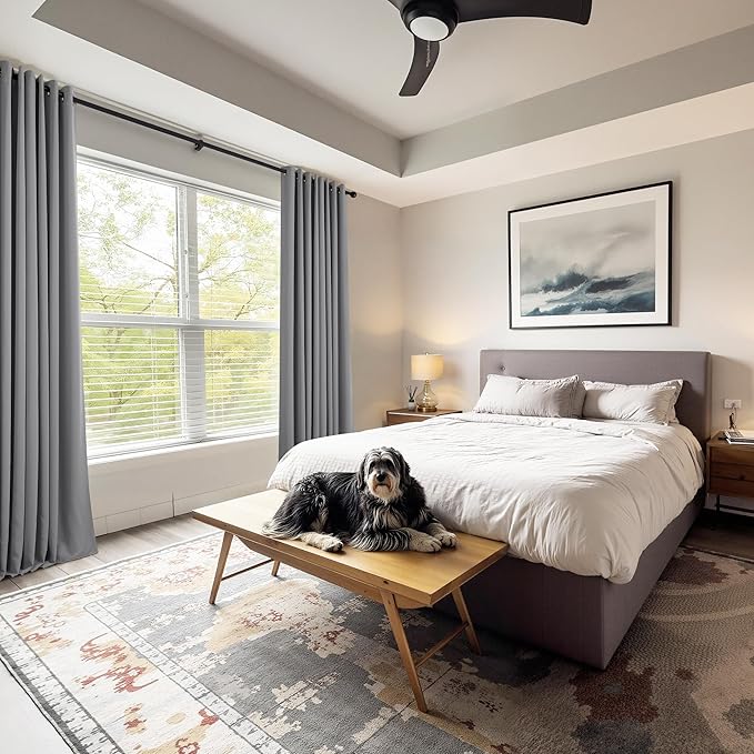 PONY DANCE Sliver Grey Blackout Curtains 42x60 Inches - Image 6