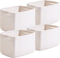 White Storage Baskets for Organizing, Woven Storage Baskets for Shelves by Unknown