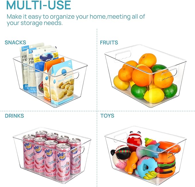 Vtopmart Clear Plastic Pantry Organizer Bins, Countertops, Freezer Organization - Image 5