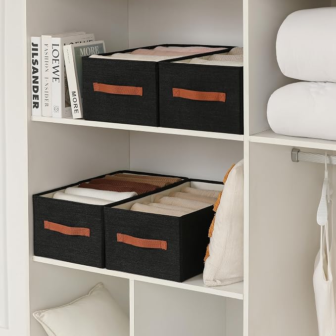 linen closet organizers and storage, 3 Pack Large Storage Baskets, Clothing - Image 8