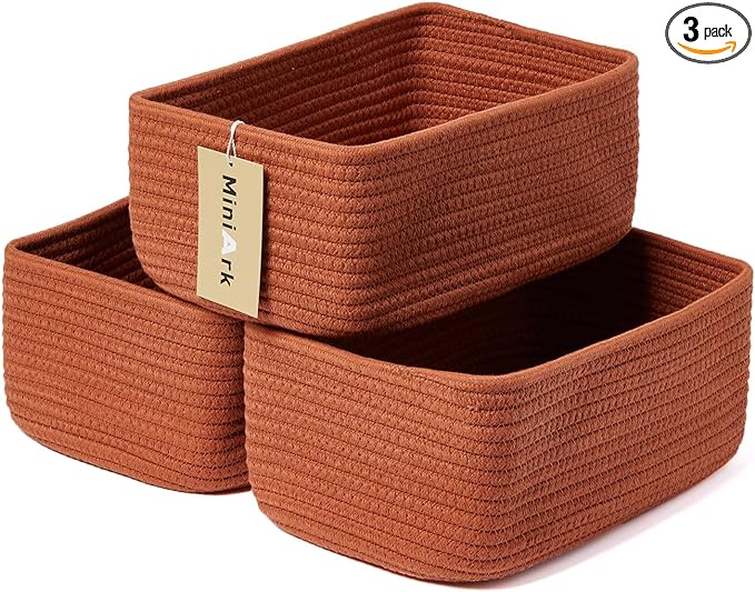 Small Storage Baskets for Organizing | Closet Organizer Bins | Shelf Toy Basket by MiniArkStorageBasketsHome