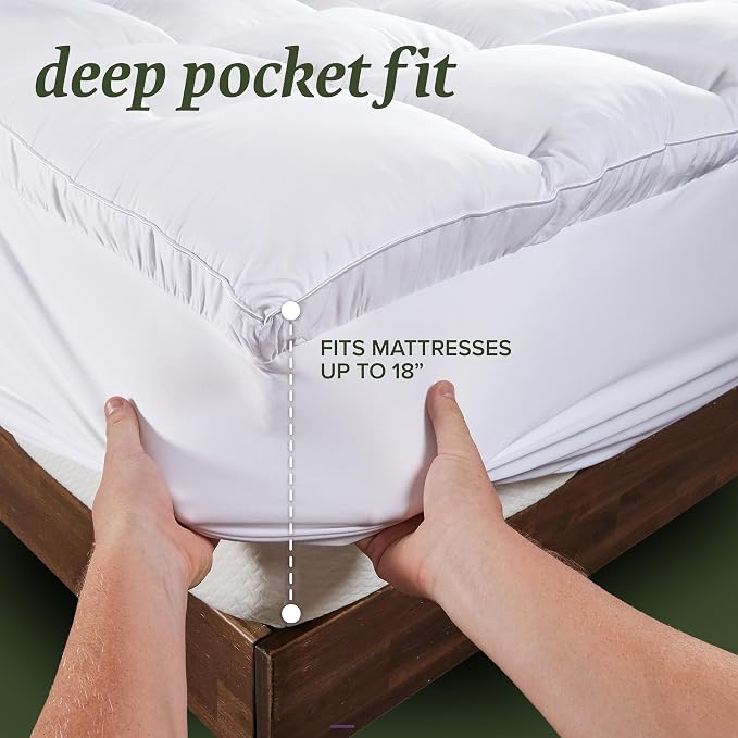 Beckham Hotel Collection Twin Size Hybrid Mattress Pad & Protector - Image 3