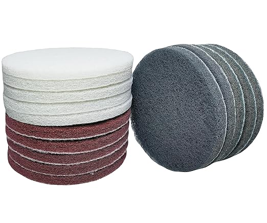 15 PCS 5 Inch Hoop and Loop Multipurpose Scrubber Scouring Pads by Tonmp