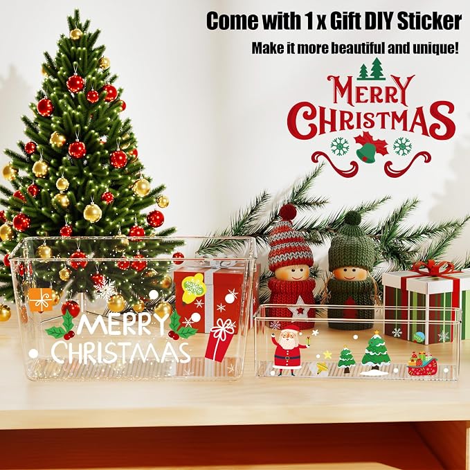 8 Pack Large Clear Plastic Storage Bins, Refrigerator Cabinet Organizers - Image 3