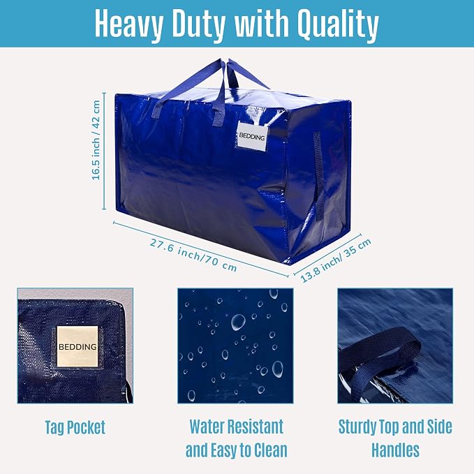 VENO 4 Pack Moving and Storage Bags, Heavy Duty, Alternative to Moving Boxes - Image 3