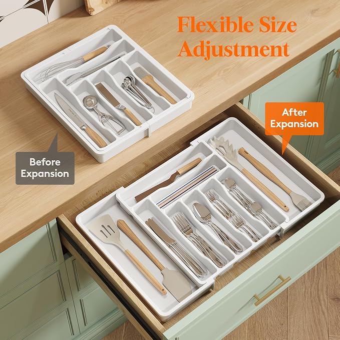 Lifewit Silverware Drawer Organizer, Expandable Utensil Organizer - Image 6